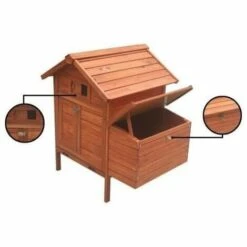 POILS & PLUMES BASSE-COUR POILS & PLUMES Poulailler Didier En Bois 2 Poules - 89x70x93 Cm -Polire Soldes Boutique 3876696 2