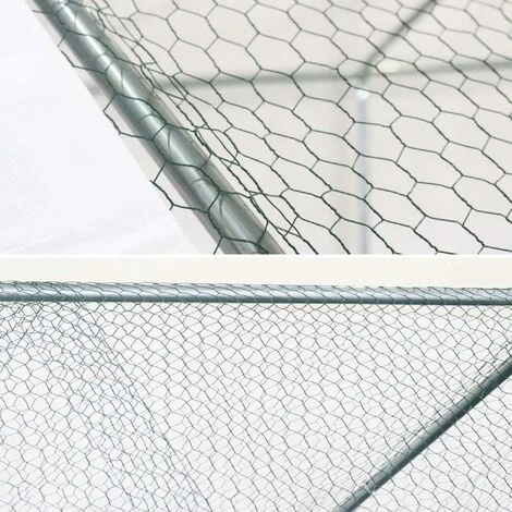 ALICE'S GARDEN Enclos Pour Poulailler 6m² En Acier Galvanisé. Toit Imperméable Et Anti UV. Porte Avec Loquet. 3x2m 6 M² 3 ALICE'S GARDEN Enclos Pour Poulailler 6m² En Acier Galvanisé. Toit Imperméable Et Anti UV. Porte Avec Loquet. 3x2m 6 M² – Image 3