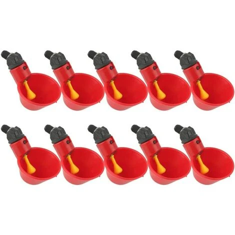 Abreuvoir Poules, 10pcs Abreuvoir Poule à La Volaille Bols Distributeur De Boisson Rouge Troupeau Canard Oiseau Alimentation Eau Pour Pigeons GrooFoo 1 Abreuvoir Poules, 10pcs Abreuvoir Poule à La Volaille Bols Distributeur De Boisson Rouge Troupeau Canard Oiseau Alimentation Eau Pour Pigeons GrooFoo