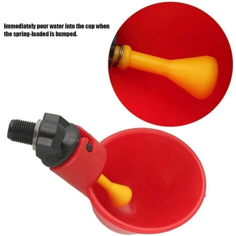 Abreuvoir Poules, 10pcs Abreuvoir Poule à La Volaille Bols Distributeur De Boisson Rouge Troupeau Canard Oiseau Alimentation Eau Pour Pigeons GrooFoo 4 Abreuvoir Poules, 10pcs Abreuvoir Poule à La Volaille Bols Distributeur De Boisson Rouge Troupeau Canard Oiseau Alimentation Eau Pour Pigeons GrooFoo – Image 4