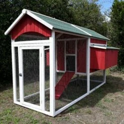 CHEMIN DES POULAILLERS Poulailler Deluxe Toit Shingle Vert 10 À 12 Poules - Vert