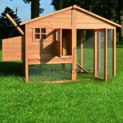 BB-LOISIRAM Poulailler De Luxe En Bois Pour Jardin Exterieur 2-5 Poules Cage Canard 2 Perchoir Nichoir 190 X 67 X 117 Cm -Polire Soldes Boutique 40203978 3