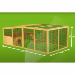 KERBL Enclos Extérieur Pour Petits Animaux Avec Dispositif Anti-fugue Naturel - Naturel -Polire Soldes Boutique 4161307 3