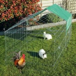 BBLOISIR Parc Enclos Lapin Extérieur Grillage En Métal Haute Qualité Pour Lapins 1,80 X 0,74 X 0,75 M « 455 S Maison été»