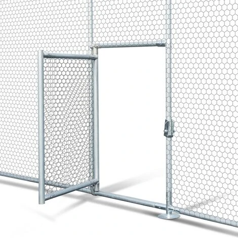 IDMARKET Enclos Poulailler Dôme 7,5 M² Parc Grillagé 3x2,5 M Avec Porte Latérale - Naturel 4 IDMARKET Enclos Poulailler Dôme 7,5 M² Parc Grillagé 3x2,5 M Avec Porte Latérale - Naturel – Image 4