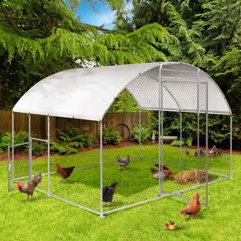 IDMARKET Enclos Poulailler Dôme 7,5 M² Parc Grillagé 3x2,5 M Avec Porte Latérale - Naturel 5 IDMARKET Enclos Poulailler Dôme 7,5 M² Parc Grillagé 3x2,5 M Avec Porte Latérale - Naturel – Image 5