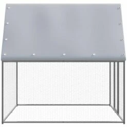 VidaXL Poulailler D'extérieur 2x2x2 M Acier Galvanisé - Argent 7 VidaXL Poulailler D'extérieur 2x2x2 M Acier Galvanisé - Argent -Polire Soldes Boutique 42448299 3