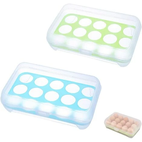 GUAZHUNIFR Récipient à œufs Plateau De Stockage D'œufs En Plastique Boîte De Stockage D'œufs 2 Article Accessoire Poulailler Guazhuni(bleu Vert) 1 GUAZHUNIFR Récipient à œufs Plateau De Stockage D'œufs En Plastique Boîte De Stockage D'œufs 2 Article Accessoire Poulailler Guazhuni(bleu Vert)