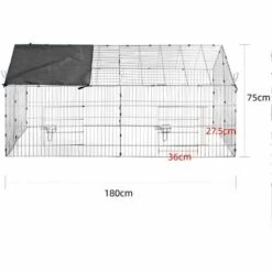 MUCOLA Enceinte D'extérieur Avec Parasol Enceinte Pour Animaux Enceinte D'extérieur Enceinte D'extérieur Cage Pour Lapins Enceinte Pour Clapier à Lapins -Polire Soldes Boutique 42706438 5