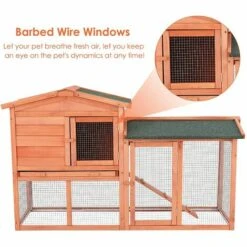 BAMNY Clapier Boi Exterieur, Cage à Lapin, Petit Enclos Pour Animaux, Avec Escaliers, Imperméable, Facile à Nettoyer, Grille Stable, 150 X 54 X 89,5 Cm 7 BAMNY Clapier Boi Exterieur, Cage à Lapin, Petit Enclos Pour Animaux, Avec Escaliers, Imperméable, Facile à Nettoyer, Grille Stable, 150 X 54 X 89,5 Cm -Polire Soldes Boutique 43348114 3