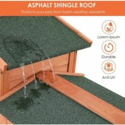 BAMNY Clapier Boi Exterieur, Cage à Lapin, Petit Enclos Pour Animaux, Avec Escaliers, Imperméable, Facile à Nettoyer, Grille Stable, 150 X 54 X 89,5 Cm 8 BAMNY Clapier Boi Exterieur, Cage à Lapin, Petit Enclos Pour Animaux, Avec Escaliers, Imperméable, Facile à Nettoyer, Grille Stable, 150 X 54 X 89,5 Cm -Polire Soldes Boutique 43348114 4