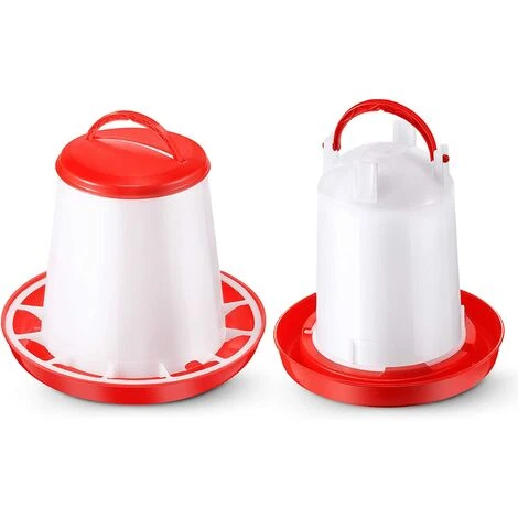 TANABATA Kit De Mangeoire Et Abreuvoir Pour Poussins Mangeoire Pour Volaille Fontaine De Volaille En Plastique Abreuvoir De Volaille, Set D’Abreuvoir De 1,5 L Et Mangeoire De 1,5 Kg 1 TANABATA Kit De Mangeoire Et Abreuvoir Pour Poussins Mangeoire Pour Volaille Fontaine De Volaille En Plastique Abreuvoir De Volaille, Set D’Abreuvoir De 1,5 L Et Mangeoire De 1,5 Kg