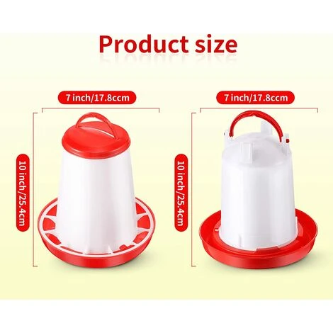 TANABATA Kit De Mangeoire Et Abreuvoir Pour Poussins Mangeoire Pour Volaille Fontaine De Volaille En Plastique Abreuvoir De Volaille, Set D’Abreuvoir De 1,5 L Et Mangeoire De 1,5 Kg 2 TANABATA Kit De Mangeoire Et Abreuvoir Pour Poussins Mangeoire Pour Volaille Fontaine De Volaille En Plastique Abreuvoir De Volaille, Set D’Abreuvoir De 1,5 L Et Mangeoire De 1,5 Kg – Image 2