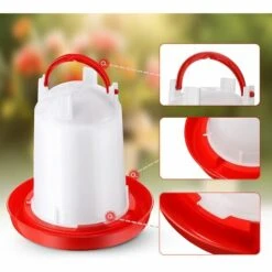 TANABATA Kit De Mangeoire Et Abreuvoir Pour Poussins Mangeoire Pour Volaille Fontaine De Volaille En Plastique Abreuvoir De Volaille, Set D’Abreuvoir De 1,5 L Et Mangeoire De 1,5 Kg 7 TANABATA Kit De Mangeoire Et Abreuvoir Pour Poussins Mangeoire Pour Volaille Fontaine De Volaille En Plastique Abreuvoir De Volaille, Set D’Abreuvoir De 1,5 L Et Mangeoire De 1,5 Kg -Polire Soldes Boutique 44322100 3