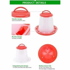 TANABATA Kit D'alimentation Et D'eau Pour Poussin Pour Fontaines De Volaille Jusqu'à 12 Poussins, Gril Facile à Nettoyer, Très Pratique Pour Poulailler 7 TANABATA Kit D'alimentation Et D'eau Pour Poussin Pour Fontaines De Volaille Jusqu'à 12 Poussins, Gril Facile à Nettoyer, Très Pratique Pour Poulailler -Polire Soldes Boutique 44322340 3