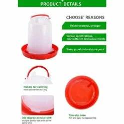 TANABATA Kit D'alimentation Et D'eau Pour Poussin Pour Fontaines De Volaille Jusqu'à 12 Poussins, Gril Facile à Nettoyer, Très Pratique Pour Poulailler 8 TANABATA Kit D'alimentation Et D'eau Pour Poussin Pour Fontaines De Volaille Jusqu'à 12 Poussins, Gril Facile à Nettoyer, Très Pratique Pour Poulailler -Polire Soldes Boutique 44322340 4