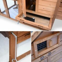 ALICE'S GARDEN Poulailler En Bois GALINETTE, 3 Poules, Cage à Poule Avec Enclos - Bois 7 ALICE'S GARDEN Poulailler En Bois GALINETTE, 3 Poules, Cage à Poule Avec Enclos - Bois -Polire Soldes Boutique 44638826 3