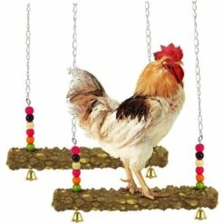 Animal Balançoire En Bois, Jouet Stand De Poulet, Balançoire Jouets De Poulet Poulailler Accessoires Perruche Balançoire Perch Jouets Pour Oiseaux Grand Perroquet Ara Poules 45*31cm Fontainebleau -Polire Soldes Boutique 45292825 4