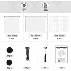 SONGMICS Enclos Pour Petit Animal, Clôture Modulable, Transparent LPC004W01 - Blanc 8 SONGMICS Enclos Pour Petit Animal, Clôture Modulable, Transparent LPC004W01 - Blanc -Polire Soldes Boutique 45295291 4