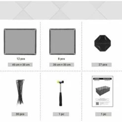 SONGMICS Enclos Pour Petits Animaux Avec Fond, Cage Modulable Pour Cochon D’Inde, Hamster, Lapin, Rongeur, Petits Animaux Domestiques, Gris LPC002G01 - Gris 8 SONGMICS Enclos Pour Petits Animaux Avec Fond, Cage Modulable Pour Cochon D’Inde, Hamster, Lapin, Rongeur, Petits Animaux Domestiques, Gris LPC002G01 - Gris -Polire Soldes Boutique 45295411 4