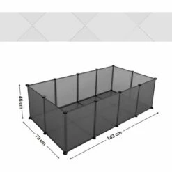 SONGMICS Enclos Pour Petits Animaux Avec Fond, Cage Modulable Pour Cochon D’Inde, Hamster, Lapin, Rongeur, Petits Animaux Domestiques, Gris LPC002G01 - Gris 9 SONGMICS Enclos Pour Petits Animaux Avec Fond, Cage Modulable Pour Cochon D’Inde, Hamster, Lapin, Rongeur, Petits Animaux Domestiques, Gris LPC002G01 - Gris -Polire Soldes Boutique 45295411 5