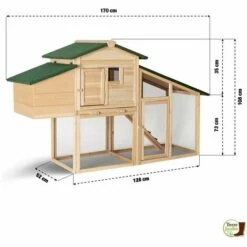 TERRE JARDIN Poulailler Bois Avec Pondoir -Polire Soldes Boutique 4629288 3