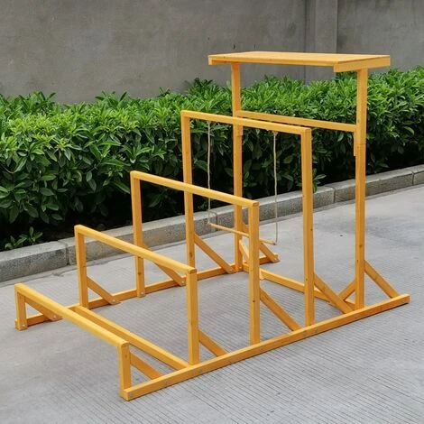 CHEMIN DES POULAILLERS Aire De Jeux En Bois Pour Poule Avec Balançoire 2 CHEMIN DES POULAILLERS Aire De Jeux En Bois Pour Poule Avec Balançoire – Image 2