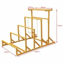 CHEMIN DES POULAILLERS Aire De Jeux En Bois Pour Poule Avec Balançoire 9 CHEMIN DES POULAILLERS Aire De Jeux En Bois Pour Poule Avec Balançoire -Polire Soldes Boutique 47145013 5