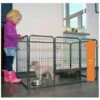 BBLOISIRAM Parc Enclos Pour Chiens Grillage Cage Clôture Intérieur Et Extérieur Hauteur 70,5cm Modèle Dog Run « M 483 »