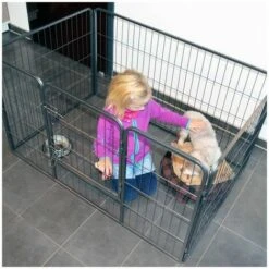 BBLOISIRAM Parc Enclos Pour Chiens Grillage Cage Clôture Intérieur Et Extérieur Hauteur 70,5cm Modèle Dog Run « M 483 » -Polire Soldes Boutique 47303593 3