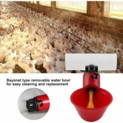 Betterlife 5 Pièces Tasses à Boire De L'eau De Volaille Mangeoire à Oiseaux Abreuvoir Automatique En Plastique Pour Le Bétail Poulet Poule Poulailler Poulailler Arc D'alimentation -Polire Soldes Boutique 48448712 5