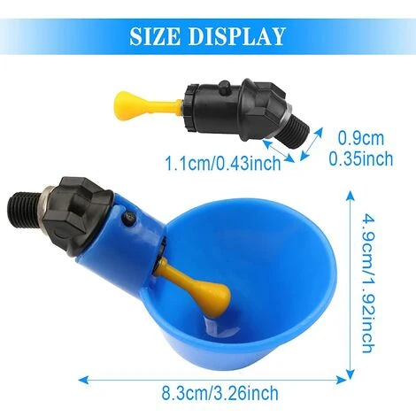 Volaille Tasse à Boire Automatique En Plastique 12 Pcs Distributeur D'Eau De Poulet,Betterlife Abreuvoir Pour Poules Poulailler Volaille Oiseau Coupes Buveur De Poulet Pour Boire De L'eau(Bleu) 2 Volaille Tasse à Boire Automatique En Plastique 12 Pcs Distributeur D'Eau De Poulet,Betterlife Abreuvoir Pour Poules Poulailler Volaille Oiseau Coupes Buveur De Poulet Pour Boire De L'eau(Bleu) – Image 2