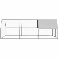 VidaXL Poulailler D'extérieur 3x6x2 M Acier Galvanisé - Argent -Polire Soldes Boutique 48780946 3