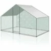 Hengda Enclos Pour Poulailler 6m² En Acier Galvanisé Toit Imperméable Et Anti UV 3x2m 6 M² - Argent