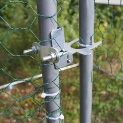 MONSTER SHOP Enclos Poulailler 3m X 4m X 2m - Argent -Polire Soldes Boutique 53053474 2