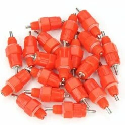 REGALI 20pcs Tetine Abreuvoir Poules Tetine Automatique Pour Poule Volaille Poulet Canard Distributeur D'eau Le Style Vis à Vis élevage Alimentation Du Bétail Abreuver équipement Rouge