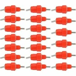 REGALI 20pcs Tetine Abreuvoir Poules Tetine Automatique Pour Poule Volaille Poulet Canard Distributeur D'eau Le Style Vis à Vis élevage Alimentation Du Bétail Abreuver équipement Rouge -Polire Soldes Boutique 54077612 5
