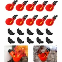REGALOS 10 Coupes Automatiques Dabreuvoir De Poulet,mangeoire Dabreuvoir Automatique Doiseau De Poule De Poulet-équipement Dalimentation Dabreuvoir De Volaille Pour La Poule De Poulet Doiseau