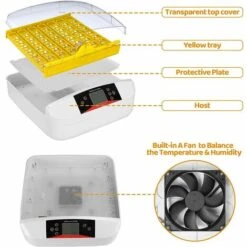 AICOK Couveuse Automatique 55 Oeufs Appareil à Couver Incubateur Volaille Eleveurs, Affichage LED De La Température Et Contrôle De L'humidité 9 AICOK Couveuse Automatique 55 Oeufs Appareil à Couver Incubateur Volaille Eleveurs, Affichage LED De La Température Et Contrôle De L'humidité -Polire Soldes Boutique 54134699 5