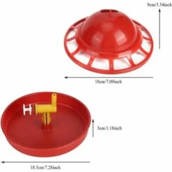 ILOVEMILAN Abreuvoir Poules, Abreuvoir Automatique De Volaille Accessoires Automatique Pour Elevage Poulailler Volaille Mangeoire De Cage De Bol D'eau Potable Abreuvoir Pour Petit Poulet -Polire Soldes Boutique 54413068 3