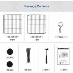 SONGMICS Clôture Pour Animaux Domestiques, 2 Niveaux, Enclos Modulable, Pour Petits Animaux, Lapins, Cochon D’Inde, Panneaux Grillagés, Usage Intérieur, 143 X 73 X 71 Cm, Noir LPI06H - Noir 8 SONGMICS Clôture Pour Animaux Domestiques, 2 Niveaux, Enclos Modulable, Pour Petits Animaux, Lapins, Cochon D’Inde, Panneaux Grillagés, Usage Intérieur, 143 X 73 X 71 Cm, Noir LPI06H - Noir -Polire Soldes Boutique 54470522 4