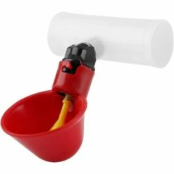 TINOR 5 Pièces Tasses à Boire De L'eau De Volaille Mangeoire à Oiseaux Abreuvoir Automatique En Plastique Pour Le Bétail Poulet Poule Poulailler Poulailler Arc D'alimentation(25mm,3/4") -Polire Soldes Boutique 54847741 4