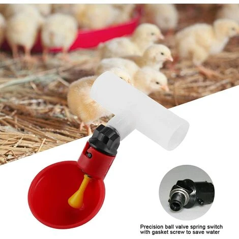 TINOR 5 Pièces Tasses à Boire De L'eau De Volaille Mangeoire à Oiseaux Abreuvoir Automatique En Plastique Pour Le Bétail Poulet Poule Poulailler Poulailler Arc D'alimentation Poulet Buveur Tasses(20mm,1/2") 4 TINOR 5 Pièces Tasses à Boire De L'eau De Volaille Mangeoire à Oiseaux Abreuvoir Automatique En Plastique Pour Le Bétail Poulet Poule Poulailler Poulailler Arc D'alimentation Poulet Buveur Tasses(20mm,1/2") – Image 4