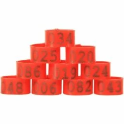 TINOR 100Pcs Bagues/Anneaux De Pied Plastique Pour Oiseaux/Pigeon 18MM Pour Poulets Canards Poules Poulets Volaille Pour Colombe Poules Poule Perroquet Oiseaux Identification(Red)