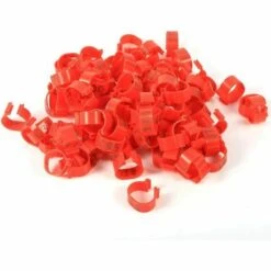TINOR 100Pcs Bagues/Anneaux De Pied Plastique Pour Oiseaux/Pigeon 18MM Pour Poulets Canards Poules Poulets Volaille Pour Colombe Poules Poule Perroquet Oiseaux Identification(Red) -Polire Soldes Boutique 54847779 3