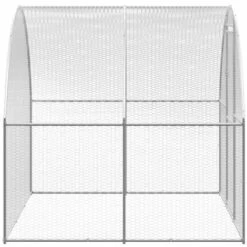 VidaXL Poulailler D'extérieur 3x2x2 M Acier Galvanisé - Argent -Polire Soldes Boutique 54972792 3