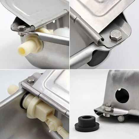 IRISFR Abreuvoir À Bovins Abreuvoir En Acier Inoxydable Bol Automatique Avec Valve À Flotteur Pour Chien Cheval Bétail Chèvre Mouton,Lilaris 5 IRISFR Abreuvoir À Bovins Abreuvoir En Acier Inoxydable Bol Automatique Avec Valve À Flotteur Pour Chien Cheval Bétail Chèvre Mouton,Lilaris – Image 5