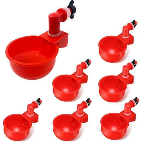 DECKON 6pcs Automatiques Supplies Abreuvoir Poules Tasses à Bol Bol En Plastique, Volailles Distributeurs D'eau Automatique De L'eau Potable Tasses Pour Poussins Cailles Canards Bird 1 DECKON 6pcs Automatiques Supplies Abreuvoir Poules Tasses à Bol Bol En Plastique, Volailles Distributeurs D'eau Automatique De L'eau Potable Tasses Pour Poussins Cailles Canards Bird