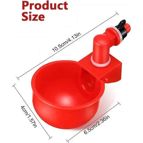 DECKON 6pcs Automatiques Supplies Abreuvoir Poules Tasses à Bol Bol En Plastique, Volailles Distributeurs D'eau Automatique De L'eau Potable Tasses Pour Poussins Cailles Canards Bird 3 DECKON 6pcs Automatiques Supplies Abreuvoir Poules Tasses à Bol Bol En Plastique, Volailles Distributeurs D'eau Automatique De L'eau Potable Tasses Pour Poussins Cailles Canards Bird – Image 3