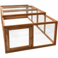 WILTEC Clapier à Lapin XXL Cage Pour Petits Animaux Avec Enclos Parc Rongeurs Élevage Basse-cour Ferme -Polire Soldes Boutique 5622509 3